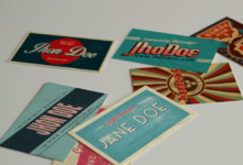 1950s business cards