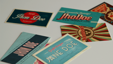 1950s business cards